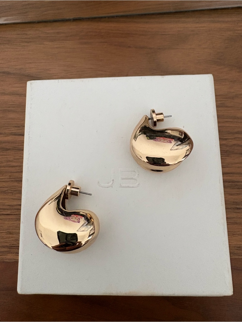 Jenny Bird Paige puff earrings gold tone